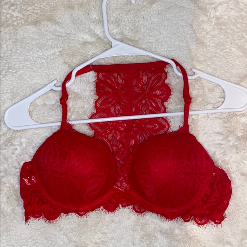 36B Red Lace Front Clasp Bra
